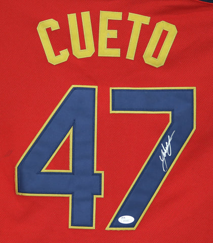 Johnny Cueto Cincinnati Reds Signed Autographed 2014 All Star #47 Jersey Size 52 JSA COA