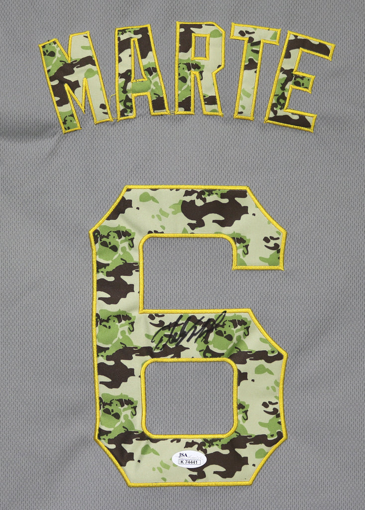 Starling Marte Pittsburgh Pirates Signed Autographed Usmc Camo Jersey –