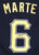 Starling Marte Pittsburgh Pirates Signed Autographed Black #6 Jersey JSA COA