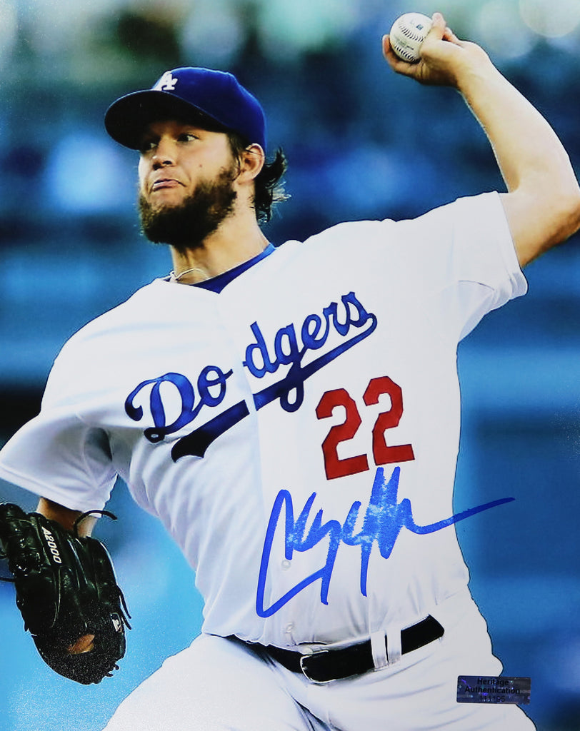 Clayton Kershaw Los Angeles Dodgers Signed Autographed 8 x 10 Pitching  Photo Heritage Authentication COA - SMUDGED SIGNATURE