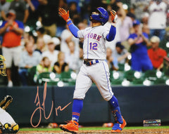Francisco Lindor New York Mets Signed Autographed 8" x 10" Photo Heritage Authentication COA