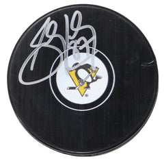 Sidney Crosby Signed Autographed Pittsburgh Penguins Logo NHL Hockey Puck Global COA with Display Holder - DEFECT