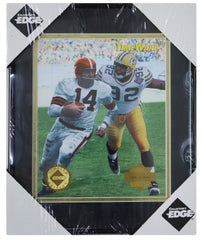1995 Collector's Edge Time Warp Framed Jumbo Card Otto Graham and Reggie White