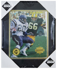 1995 Collector's Edge Time Warp Framed Jumbo Card Ray Nitschke and Natrone Means