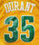 Kevin Durant Seattle Supersonics Signed Autographed Yellow #35 Jersey