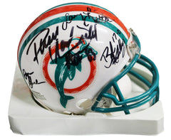 Miami Dolphins Alumni Signed Autographed Football Mini Helmet Authenticated Ink COA Shula