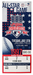 1997 MLB All Star Game Ticket Cleveland Indians Jacobs Field 7/8/97