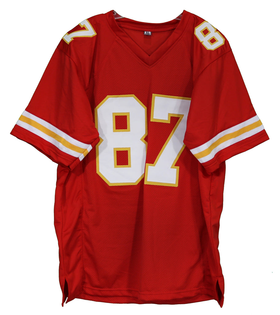 TRAVIS KELCE AUTOGRAPHED CUSTOM KANSAS CITY CHIEFS JERSEY COA