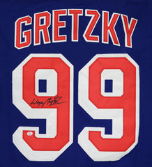 Wayne Gretzky New York Rangers Signed Autographed Blue #99 Jersey PAAS COA