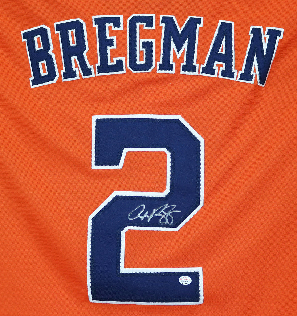 Alex Bregman Houston Astros Signed Autographed Orange #2 Jersey