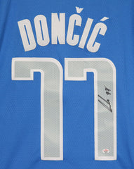 Luka Doncic Autographed City Blue Dallas Mavericks Jersey JSA