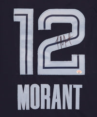 Ja Morant Memphis Grizzlies Signed Autographed Dark Blue #12 Jersey PAAS COA
