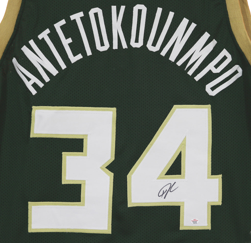 Giannis Antetokounmpo Milwaukee Bucks Autographed White Custom Jersey