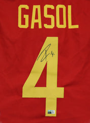 Pau Gasol Signed Autographed Team Spain #4 Custom Jersey Steiner CX COA