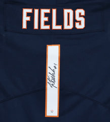 Justin Fields Chicago Bears Signed Autographed Blue #1 Jersey PAAS COA