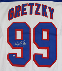 Wayne Gretzky Signed Autographed New York Rangers White #99 Custom Jersey PAAS COA