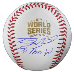 Travis Wood Chicago Cubs Signed Autographed Rawlings Official 2016 World Series Baseball Schwartz COA with Display Holder