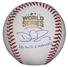 David Ross Chicago Cubs Signed Autographed Rawlings Official 2016 World Series Baseball Schwartz COA with Display Holder