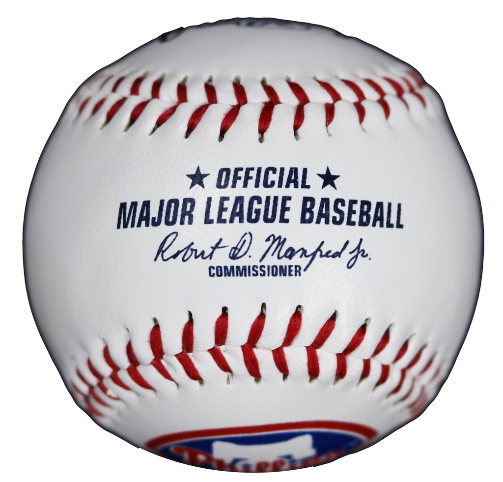 Shop Aaron Nola Philadelphia Phillies Signed 2022 MLB World Series Logo  Baseball at Nikco Sports