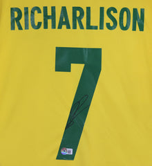 Richarlison Signed Autographed Brazil Yellow #7 Jersey Beckett Witness Certification