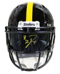 Ben Roethlisberger Pittsburgh Steelers Signed Autographed Football Visor with Riddell Revolution Speed Full Size Replica Football Helmet Heritage Authentication COA