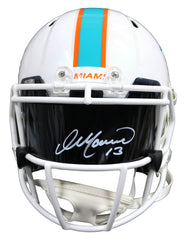 Dan Marino Miami Dolphins Signed Autographed Football Visor with Riddell Full Size Speed Replica Football Helmet Heritage Authentication COA