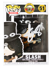 Slash Lead Guitar of Guns and Roses Signed Autographed FUNKO POP #51 Vinyl Figure Global COA - DAMAGED