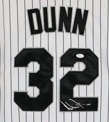 Adam Dunn Chicago White Sox Signed Autographed White Pinstripe #32 Jersey JSA COA