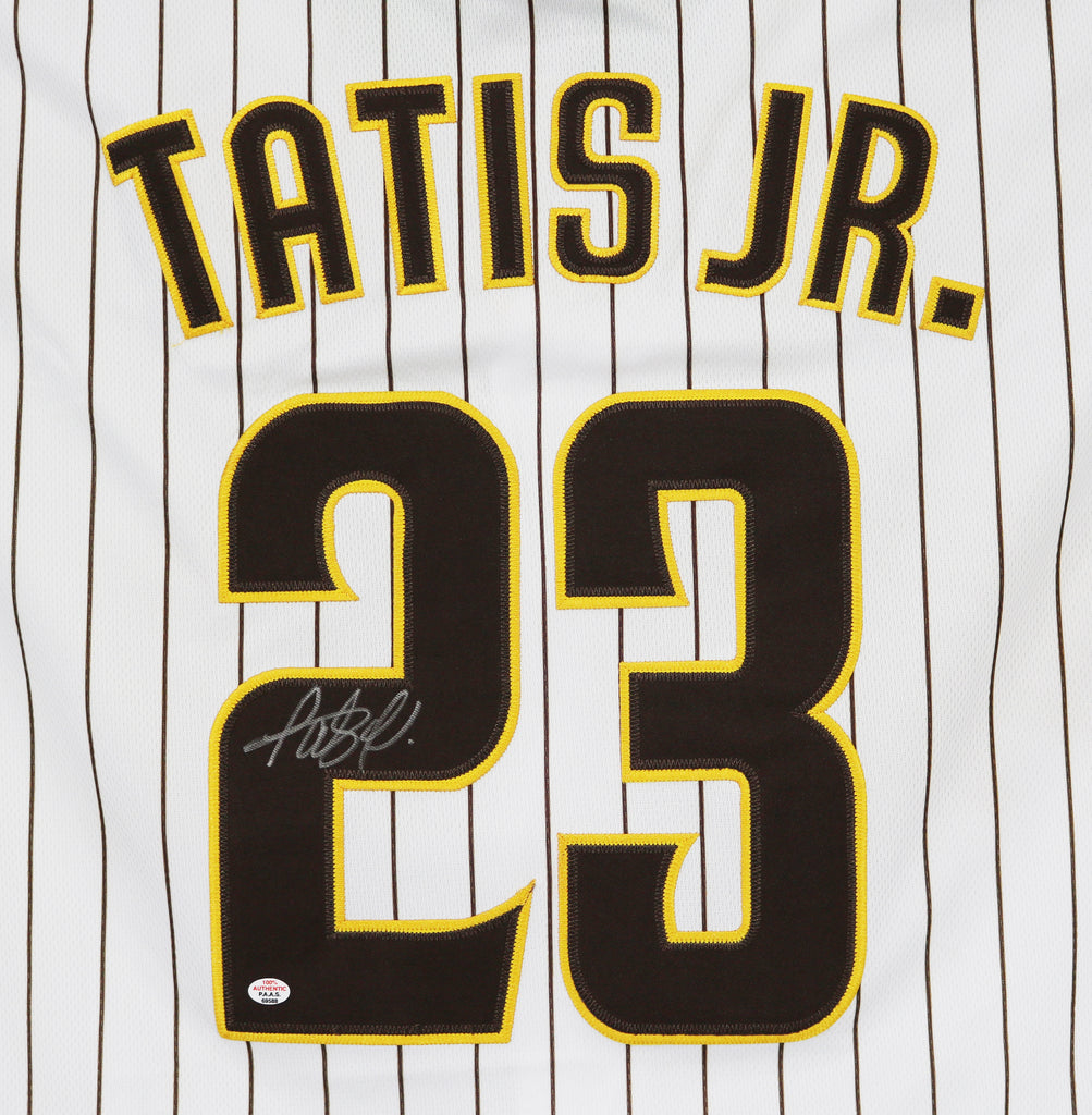 Fernando Tatis Jr Signed San Diego White Pinstripe Baseball Jersey