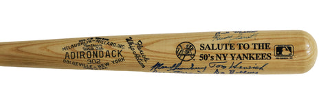 New York Yankees Salute to the 1950's Signed Autographed Natural Baseball Bat JSA Letter COA