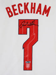 David Beckham Signed Autographed England White #7 Jersey Heritage Authentication COA