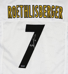 Ben Roethlisberger Pittsburgh Steelers Signed Autographed White #7 Custom Jersey Heritage Authentication COA