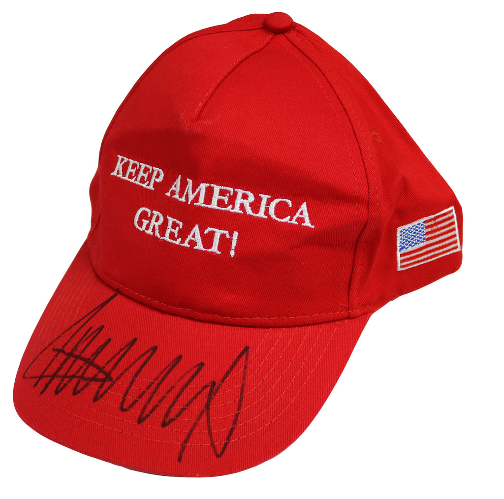 Donald Trump Signed Autographed Keep America Great Baseball Cap –