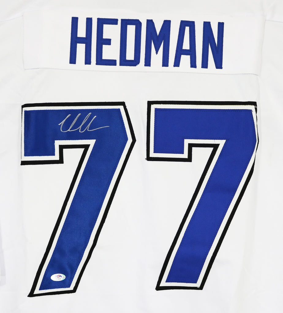 Victor Hedman Autographed Tampa Bay Lightning (White #77) Deluxe