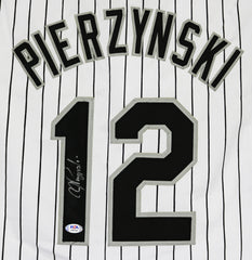 A.J. Pierzynski Chicago White Sox Signed Autographed White Pinstripe #12 Custom Jersey PSA COA