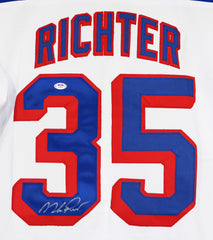 Mike Richter New York Rangers Signed Autographed White #35 Custom Jersey PSA COA