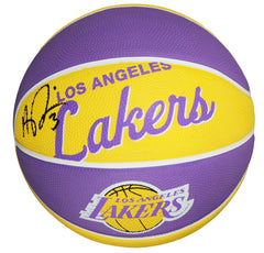 Anthony Davis Los Angeles Lakers Signed Autographed Lakers Logo Mini Basketball Heritage Authentication COA