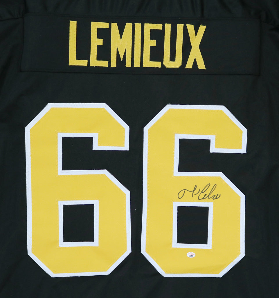 Mario Lemiuex Autographed Pittsburgh Penguins White Jersey at