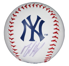 Miguel Andujar New York Yankees Signed Autographed Rawlings Official Major League Logo Baseball Global COA with Display Holder - FADED SIGNATURE