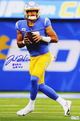 Justin Herbert Los Angeles Chargers Signed Autographed 17" x 11" Photo Heritage Authentication COA