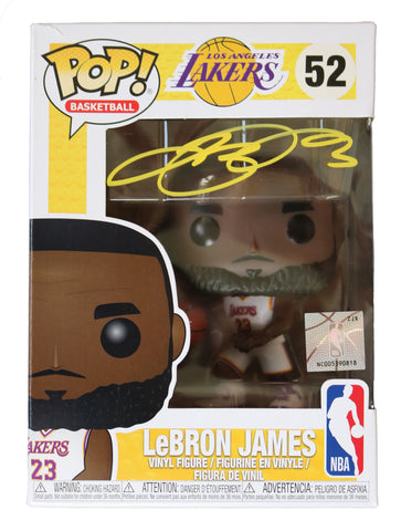 Lebron James Los Angeles Lakers Signed Autographed NBA FUNKO POP #52 Vinyl Figure Heritage Authentication COA - SLIGHT DAMAGE