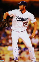 Clayton Kershaw Los Angeles Dodgers Signed Autographed 17" x 11" Photo Heritage Authentication COA