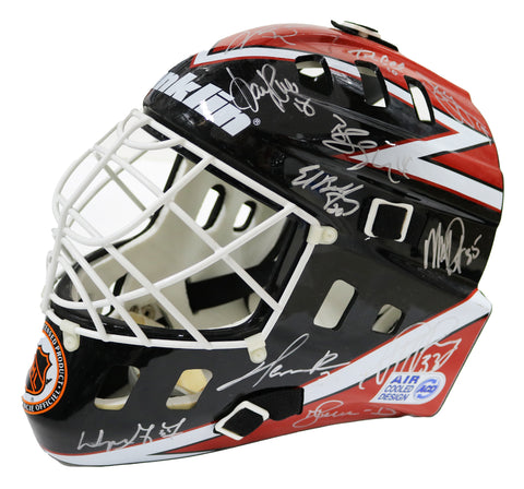 NHL Legends Signed Autographed Full Size Hockey Goalie Helmet Five Star Grading COA - Gretzky
