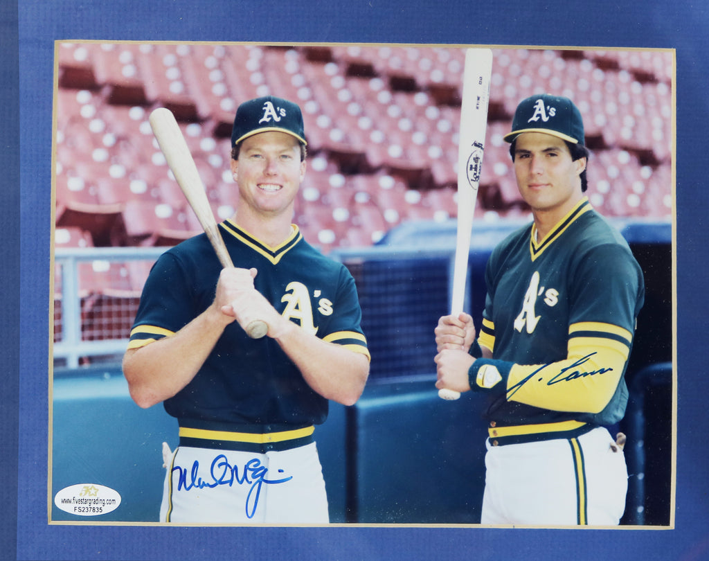 Mark McGwire and Jose Canseco Oakland Athletics A's Bash Brothers Signed  Autographed 8