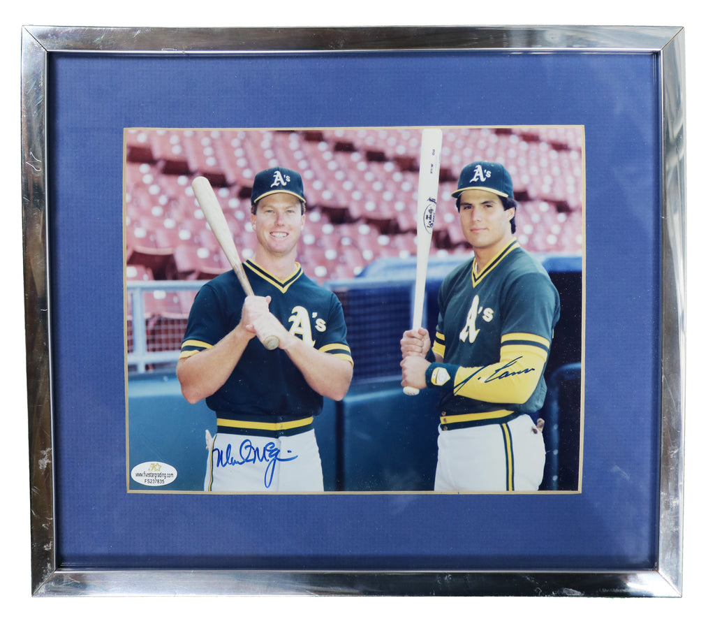 Mark McGwire and Jose Canseco Oakland Athletics A's Bash Brothers Signed  Autographed 8