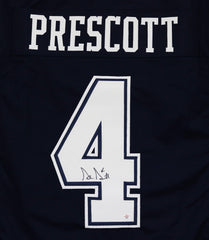 Dak Prescott Dallas Cowboys Signed Autographed Blue #4 Custom Jersey PAAS COA