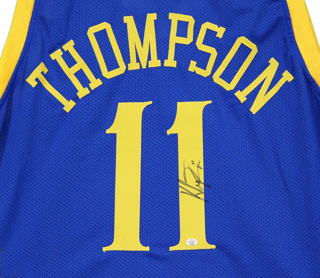 Klay Thompson Autographed Golden State Custom Basketball Jersey