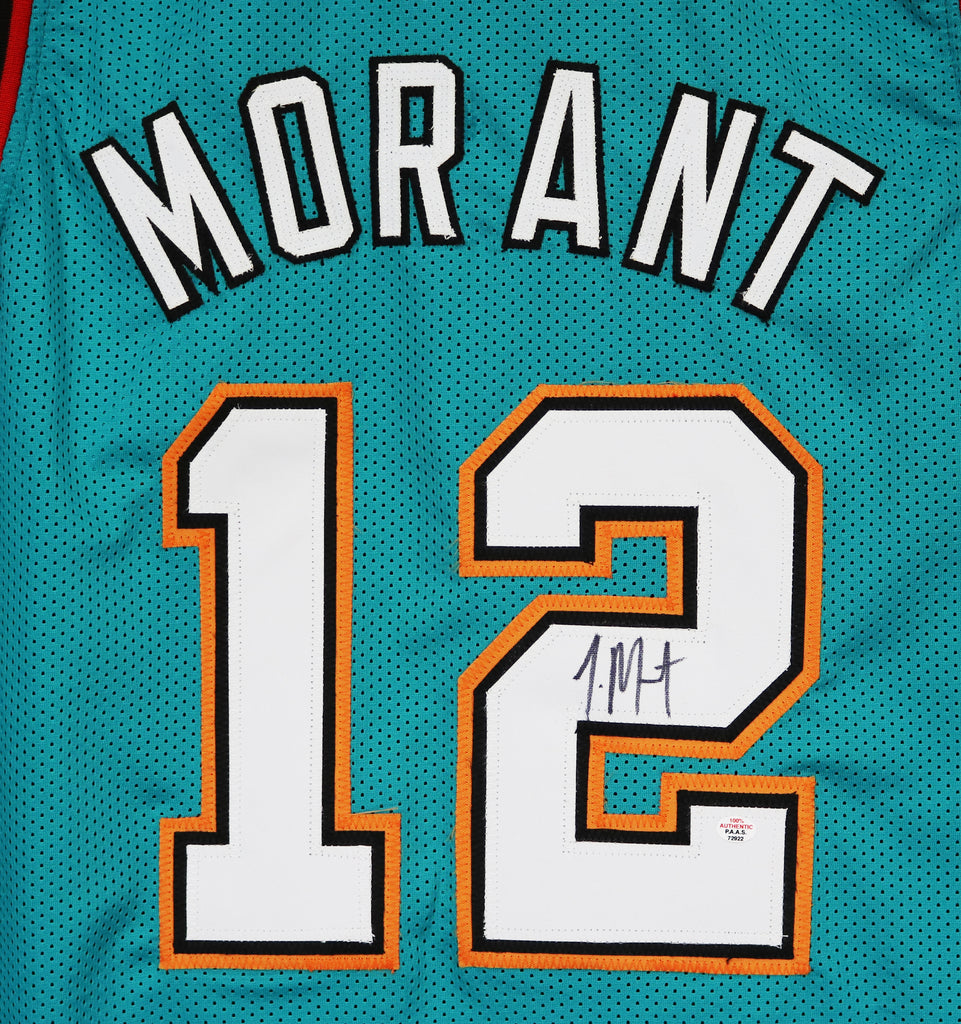 Ja Morant Memphis Grizzlies Signed Autographed Teal #12 Custom