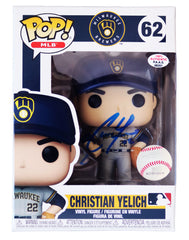 Christian Yelich Milwaukee Brewers Signed Autographed MLB FUNKO POP #62 Vinyl Figure PAAS COA