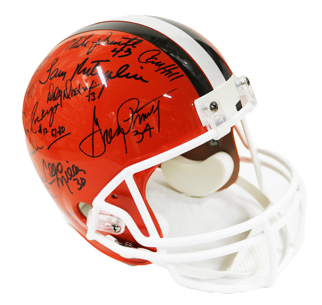 Cleveland Browns 1980 Team Autographed Riddell Full Size Helmet - Sipe –